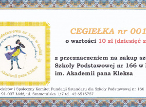 Cegiełka na sztandar szkoły.