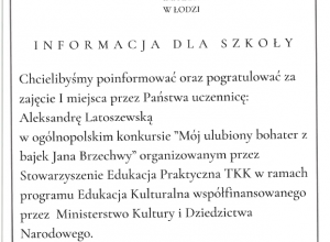 Konkurs "Mój ulubiony bohater z bajek J.Brzechwy"