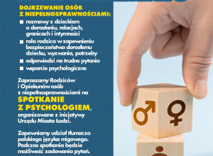 Dojrzewanie bez tajemnic – bezpłatne spotkanie dla rodziców i opiekunów osób z niepełnosprawnościami